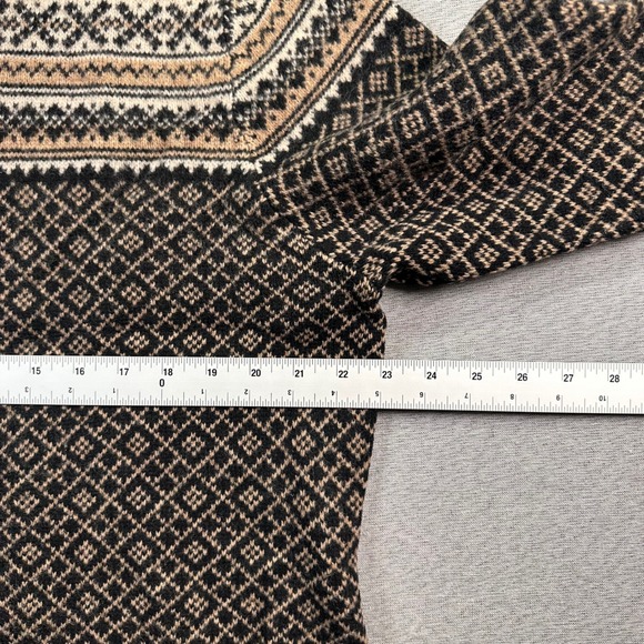 Eddie Bauer Fair Isle Knit Sweater Womans 2XL 100% Lambswool Half Zip Collar - Picture 3 of 9